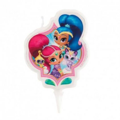 Svíčka na dort Shimmer and Shine 7cm - Dekora  | Cukrářské potřeby