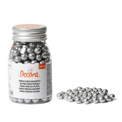 Cukrové zdobení stříbrné perly 100g - Decora  | Skvělé pro Váš domácí dort