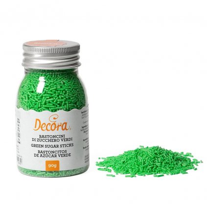 Cukrové zdobení tyčinky zelené 90g - Decora  | Skvělé pro Váš domácí dort