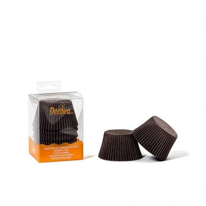 Klasické košíčky na muffiny hnědé 55x45mm - Decora  | Cukrářské potřeby