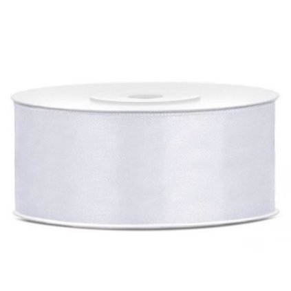 Saténová stuha bílá 25 mm x 25 m  /BP