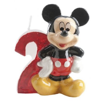 Dortová svíčka Mickey 6,5cm číslo 2 - Dekora  | Cukrářské potřeby