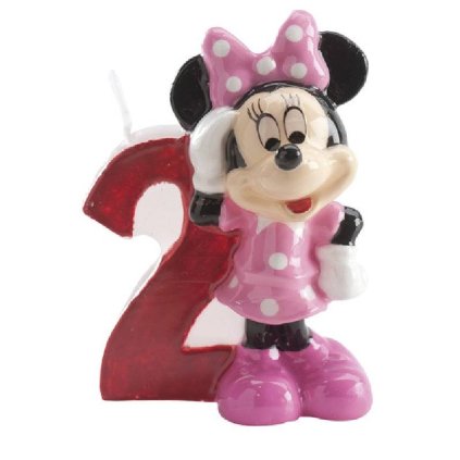 Dortová svíčka Minnie 6,5cm číslo 2 - Dekora