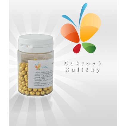 Cukrové kuličky II (zlaté) 50 g/dóza
