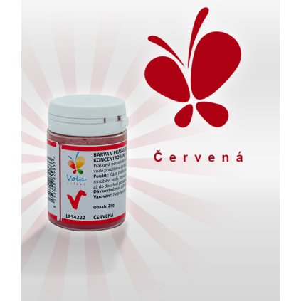 Barva v prášku extra koncentrovaná (červená E122)  25 g/kelímek