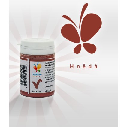 Barva v prášku extra koncentrovaná (hnědá)  25 g/kelímek