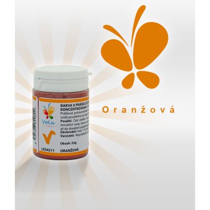 Barva v prášku extra koncentrovaná (oranžová)  25 g/kelímek