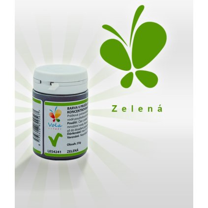 Barva v prášku extra koncentrovaná (zelená)  25 g/kelímek
