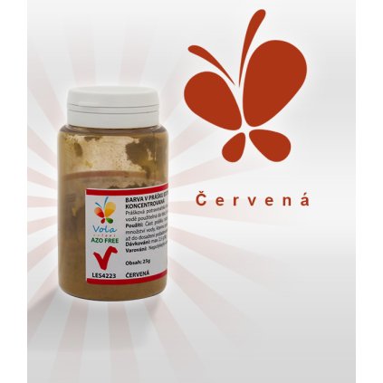 Barva v prášku extra koncentrovaná AF (červená)  25 g/kelímek