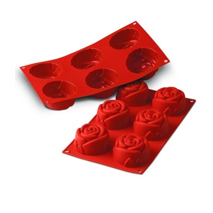 Forma silikonová (6ks růže střední ) prům.7,6, v.4cm