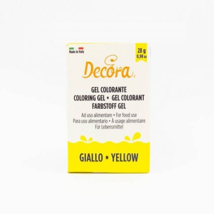 Gelová barva žlutá 28g - Decora  | Skvělé pro Váš domácí dort
