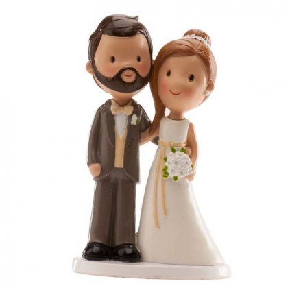 Svatební figurka na dort 14cm novomanželé - Dekora  | Cukrářské potřeby