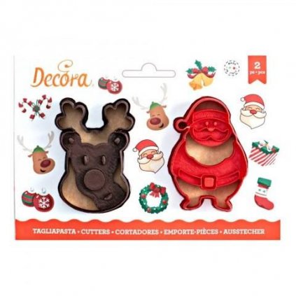 Vykrajovátko sob a Santa Claus 8cm - Decora  | Cukrářské potřeby