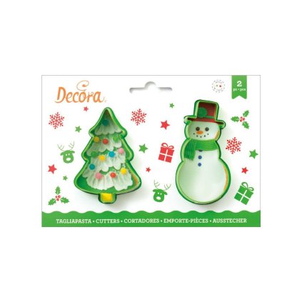 Decora vykrajovátka Stromeček a sněhulák (2 ks) ♡