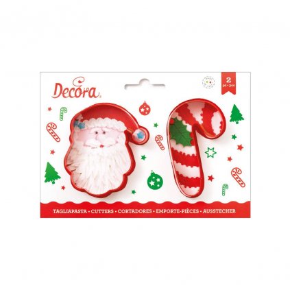 Vykrajovátko vánoční Santa Claus a cukrovinka 8cm - Decora  | Cukrářské potřeby
