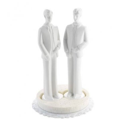 Svatební figurka na dort bílá - GAY - Gunthart  | Cukrářské potřeby