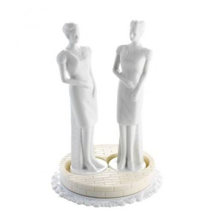 Svatební figurka na dort bílá - lesbičky - Gunthart  | Cukrářské potřeby