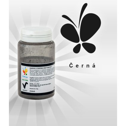 Barva v prášku do tuků, do čokolád AF (černá) 25 g/dóza