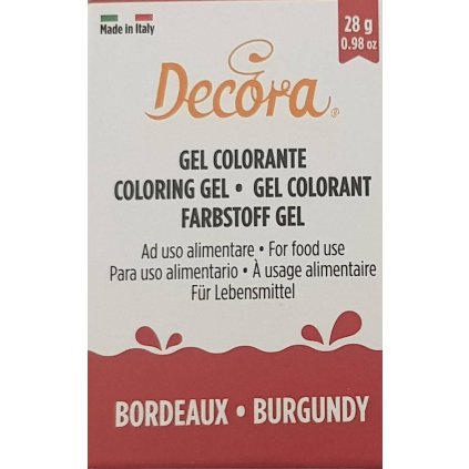 Gelová barva vínová 28g - Decora