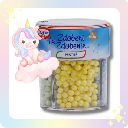 Unicorn - Zdobení 4 druhy pestré 62g