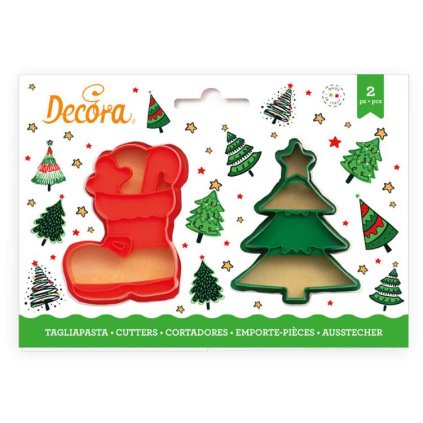 Decora vykrajovátka Stromeček a bota (2 ks) ♡