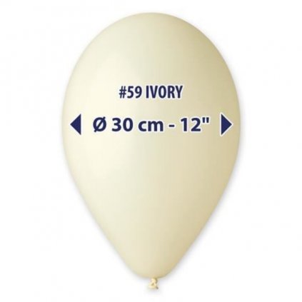Balonky 30 cm - slonovinová kost 100 ks  /BP
