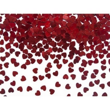 PartyDeco Konfety červené srdíčka 5 mm (30 g) ♡