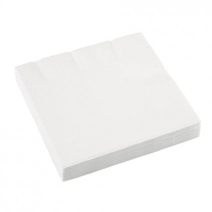 Ubrousky bílé 20ks 33x33cm - Amscan  | Cukrářské potřeby