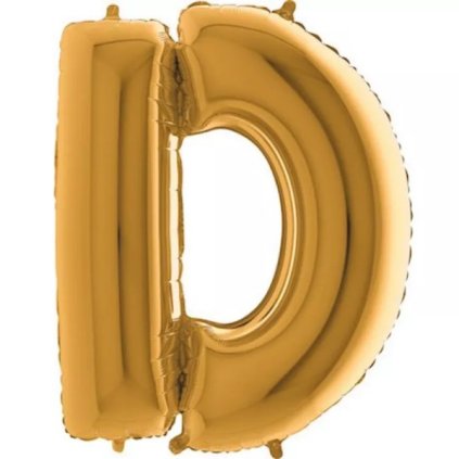 Fóliové písmeno D zlaté – 102 cm  /BP