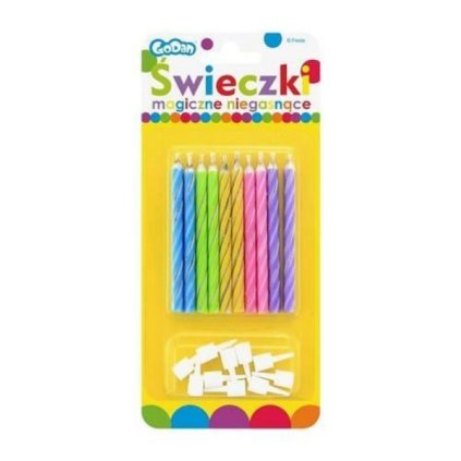 Godan svíčky barevné nesfouknutelné (10 ks) /D_PF-SMP