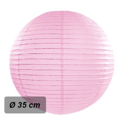 Lampion kulatý růžový – 35 cm  /BP