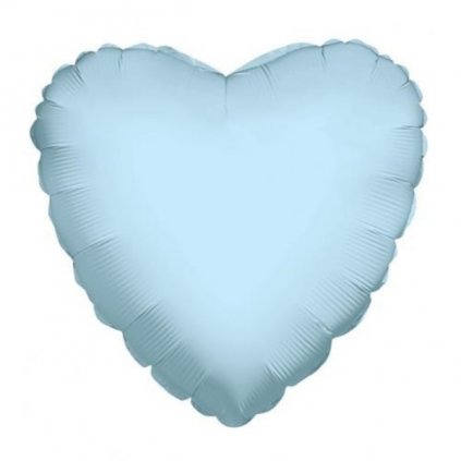 Foliový balonek srdce baby blue 46 cm - Nebalený  /BP