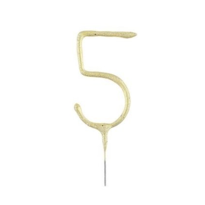 SMARTBALLOONS Prskavka číslice "5" 1 ks