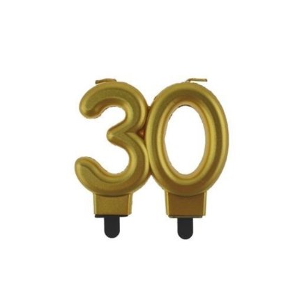 Godan svíčka zlatá číslo 30 ♡