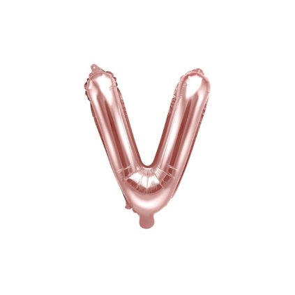 Foliové písmeno V rose gold 35 cm  /BP