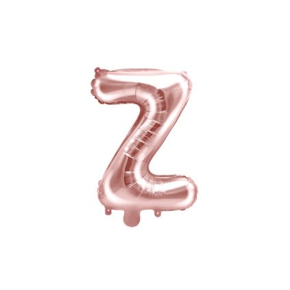 PartyDeco foliový balónek růžovo-zlatý písmeno Z (35 cm) ♡