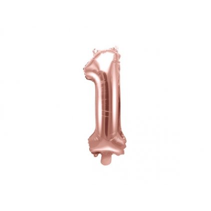 Foliová číslice - rose gold 1 - 35 cm  /BP