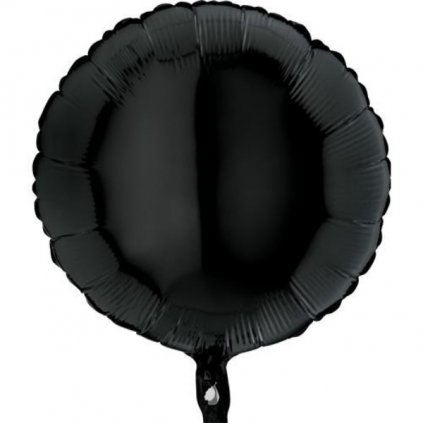 Foliový balonek kruh černý 45 cm