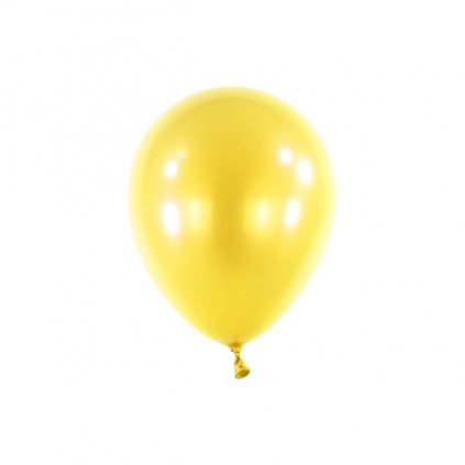 Balonek Metallic Yellow Sunshine 13 cm, DM30 - Žlutý metalický, 100 ks  /BP