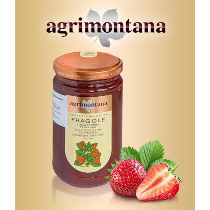 Džem extra Agrimontana (jahody s kousky) 350 g/sklo