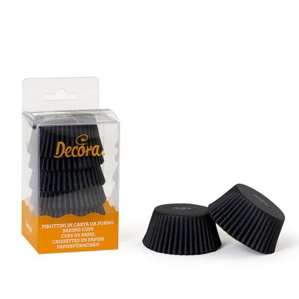 Košíčky na muffiny černé 75ks 5x3,2cm - Decora  | Cukrářské potřeby