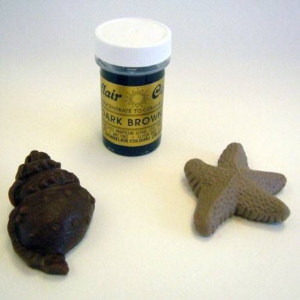 Gelová barva Sugarflair (25 g) Dark Brown 854 dortis  | Skvělé pro Váš domácí dort