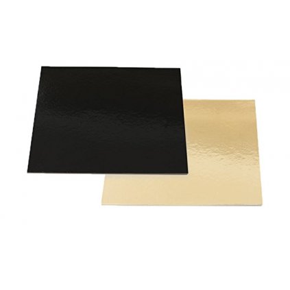 Podložka pod dort čtvercová zlato černá 32x32cm - Decora