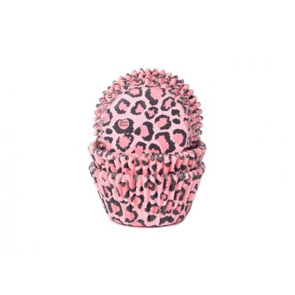 Košíčky na muffiny růžový leopard 50x33 mm - House of Marie  | Cukrářské potřeby