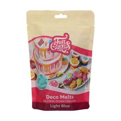 Snadno rozpustná poleva v peckách 250g Světle modrá - FunCakes  | Skvělé pro Váš domácí dort