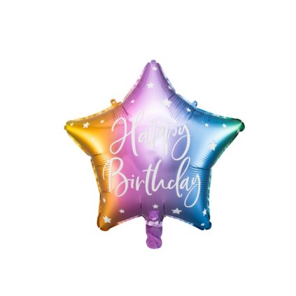 Foliový balonek Happy Birthday - Duhová Hvězda 40 cm  /BP