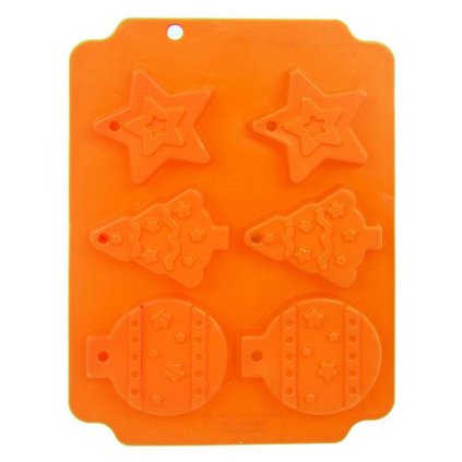 Orion silikonová pečicí forma oranžová Vánoce ▹