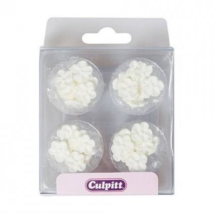 Cukrová dekorace - Bílé mini květy - 48ks - Culpitt  | Skvělé pro Váš domácí dort