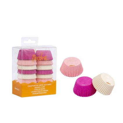 Decora mini košíčky na muffiny Bílé a růžové (200 ks) ♡