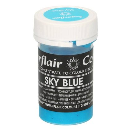 Pastelová gelová barva Sugarflair (25 g) Sky Blue ♡